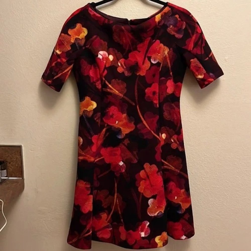Maggy London Red Floral Dress